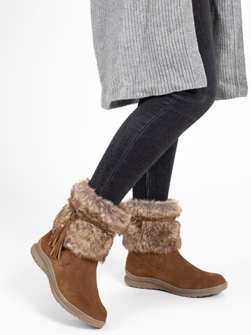 Minnetonka - Botas de neve 'Everett' em castanho