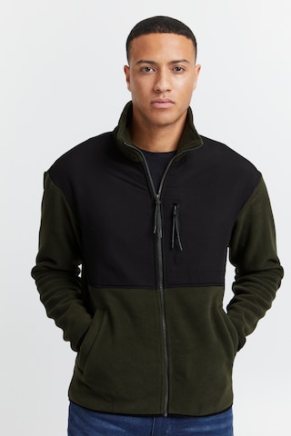 BLEND Fleece jas in Groen: voorkant