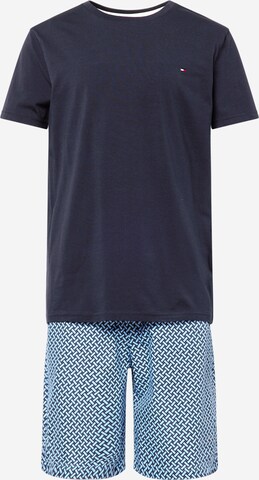 Pyjama court Tommy Hilfiger Underwear en bleu : devant