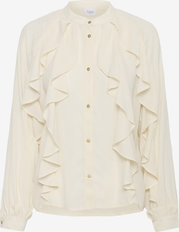 SAINT TROPEZ Blouse 'SZOcilia' in Beige: front
