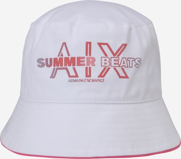 ARMANI EXCHANGE Hat in White: front
