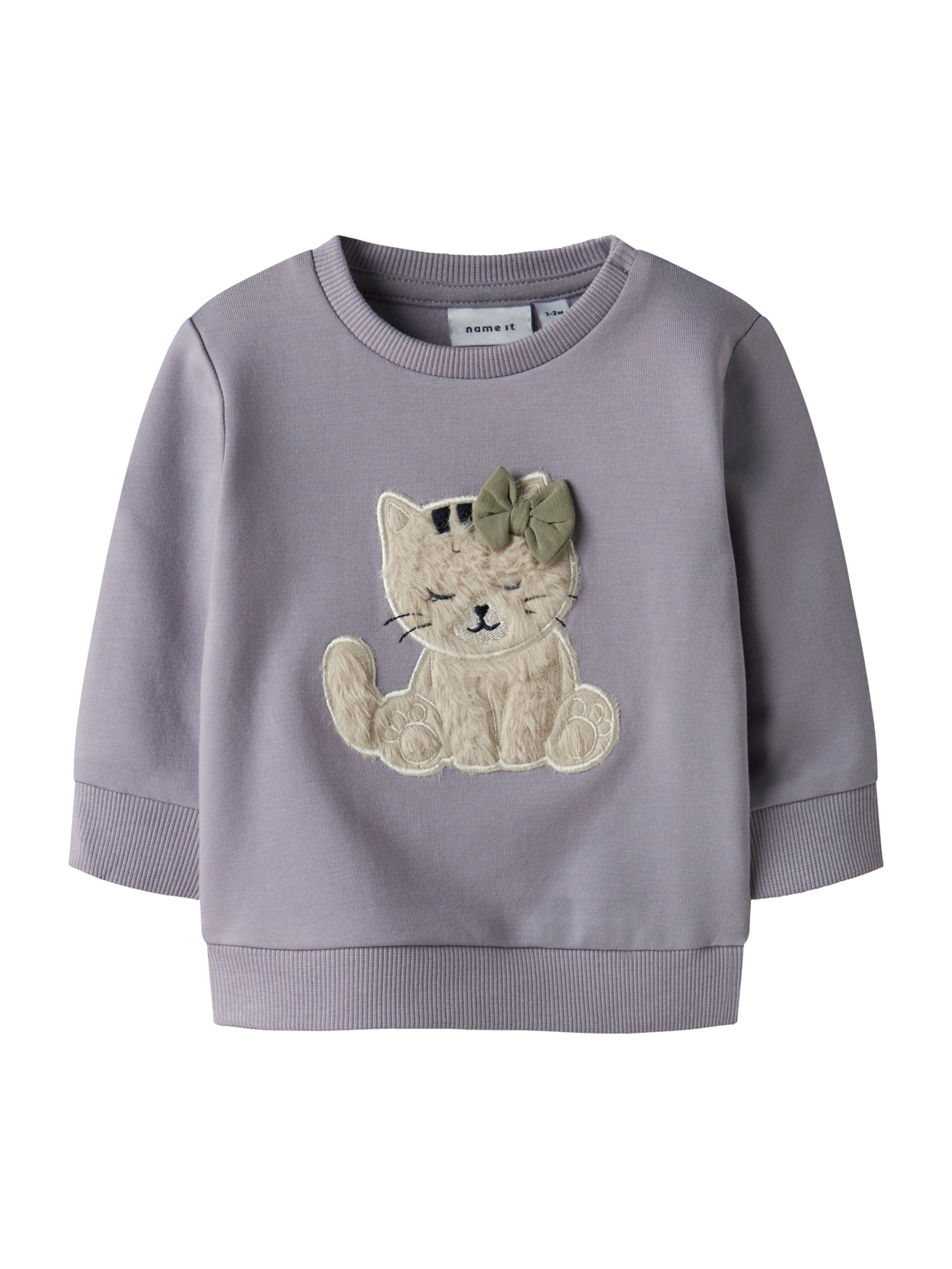 NAME IT Свитшот 'NBFTACATHY' в Лиловый: спереди