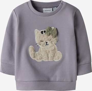 NAME IT Sweatshirt 'NBFTACATHY' i lila: framsida