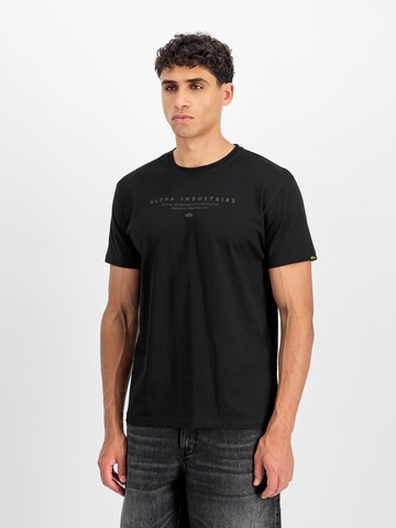 ALPHA INDUSTRIES - Camisa 'Dtm' em preto: frente