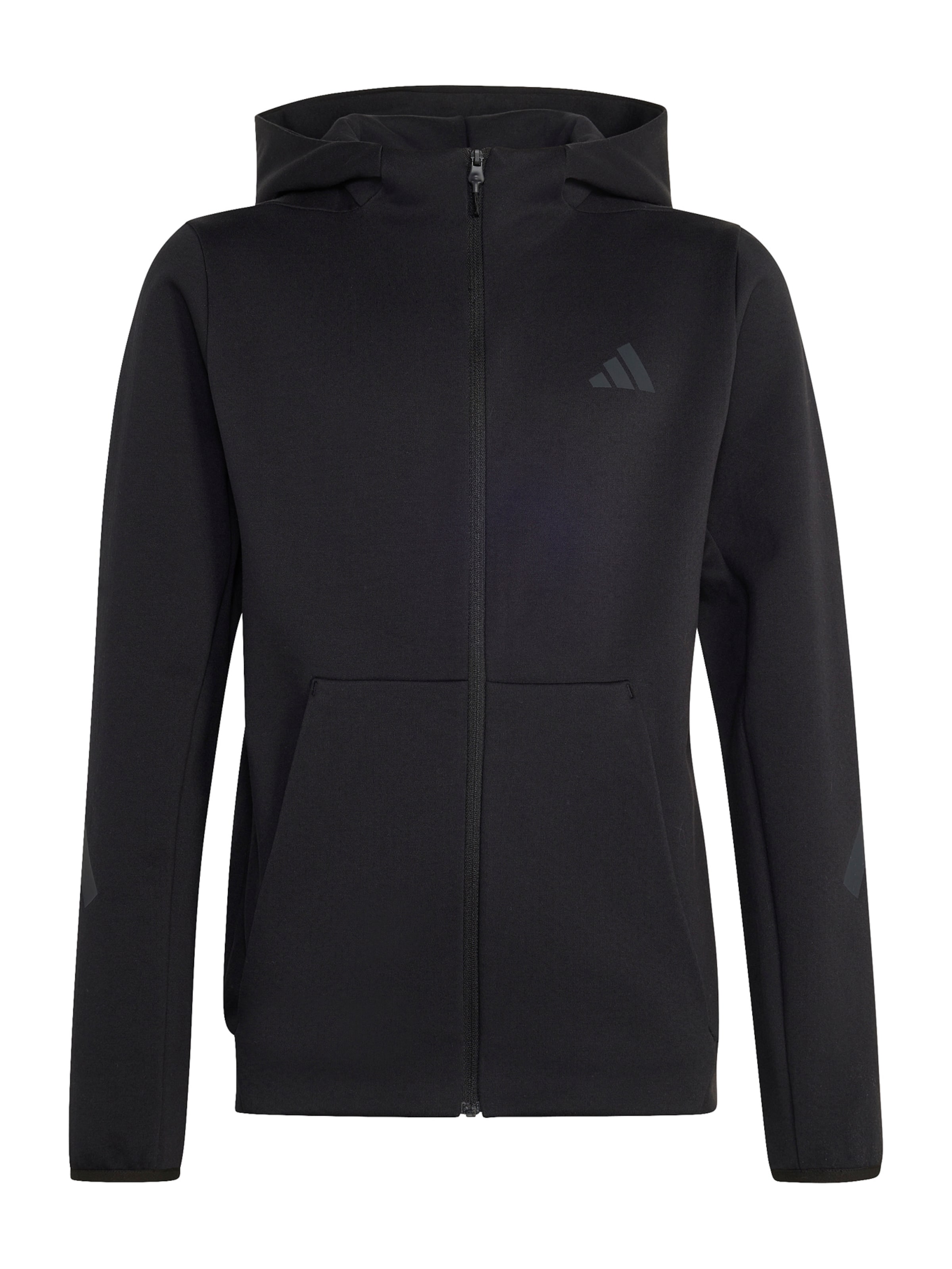 ADIDAS SPORTSWEAR - Casaco de treino em moletão 'Z.N.E.' em preto: frente
