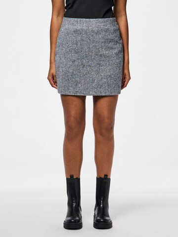 PIECES Rok 'Polly' in Blauw: voorkant