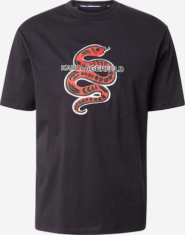 juoda Karl Lagerfeld Marškinėliai: priekis