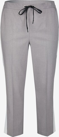 Rock Your Curves by Angelina K. Pleated Pants in Grey: front