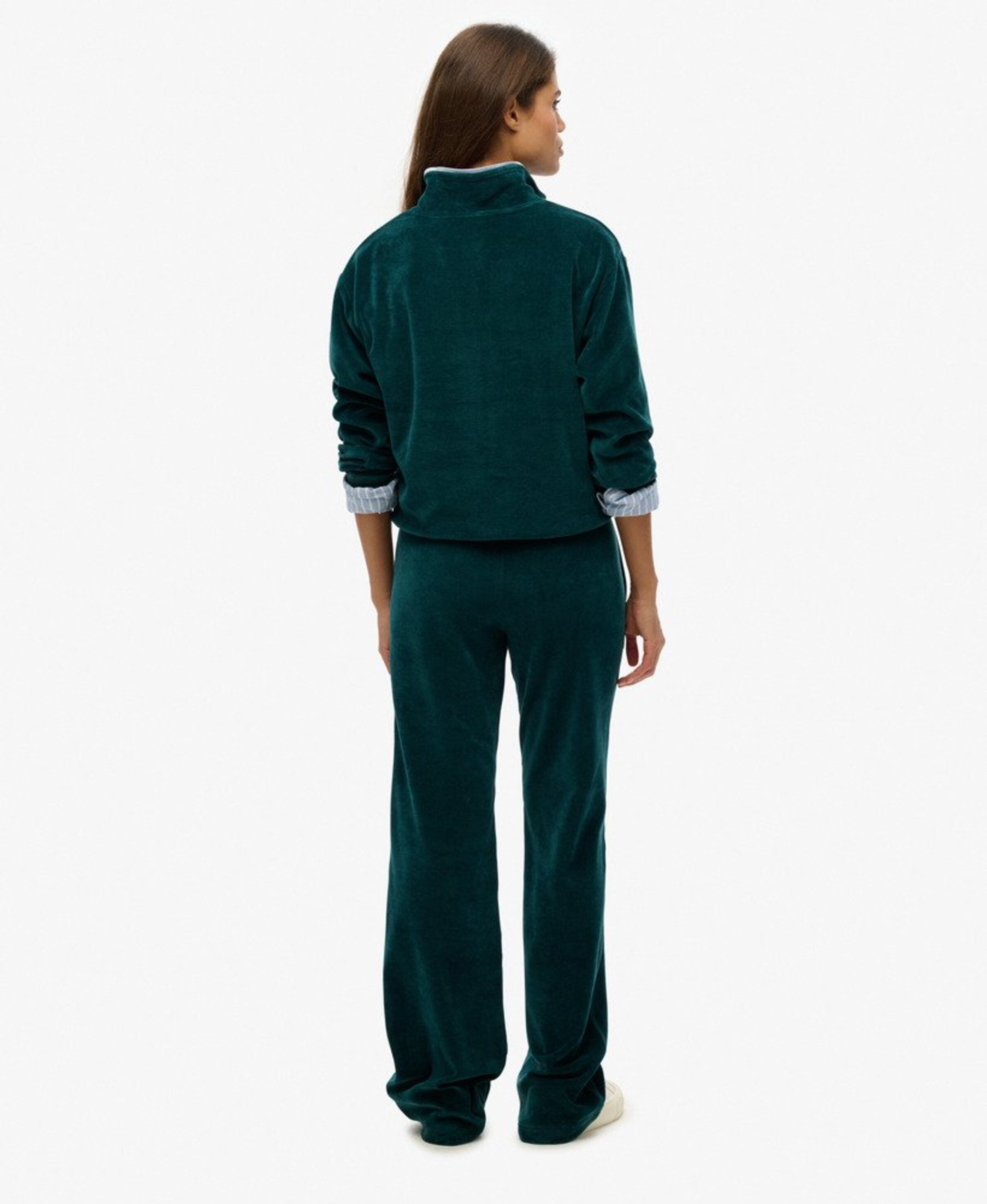 Superdry Wide leg Broek in Groen