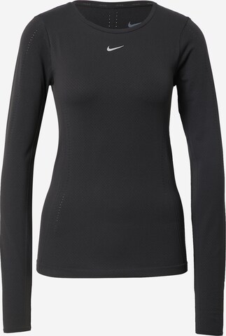 NIKE - Camiseta funcional 'Aura' en negro: frente