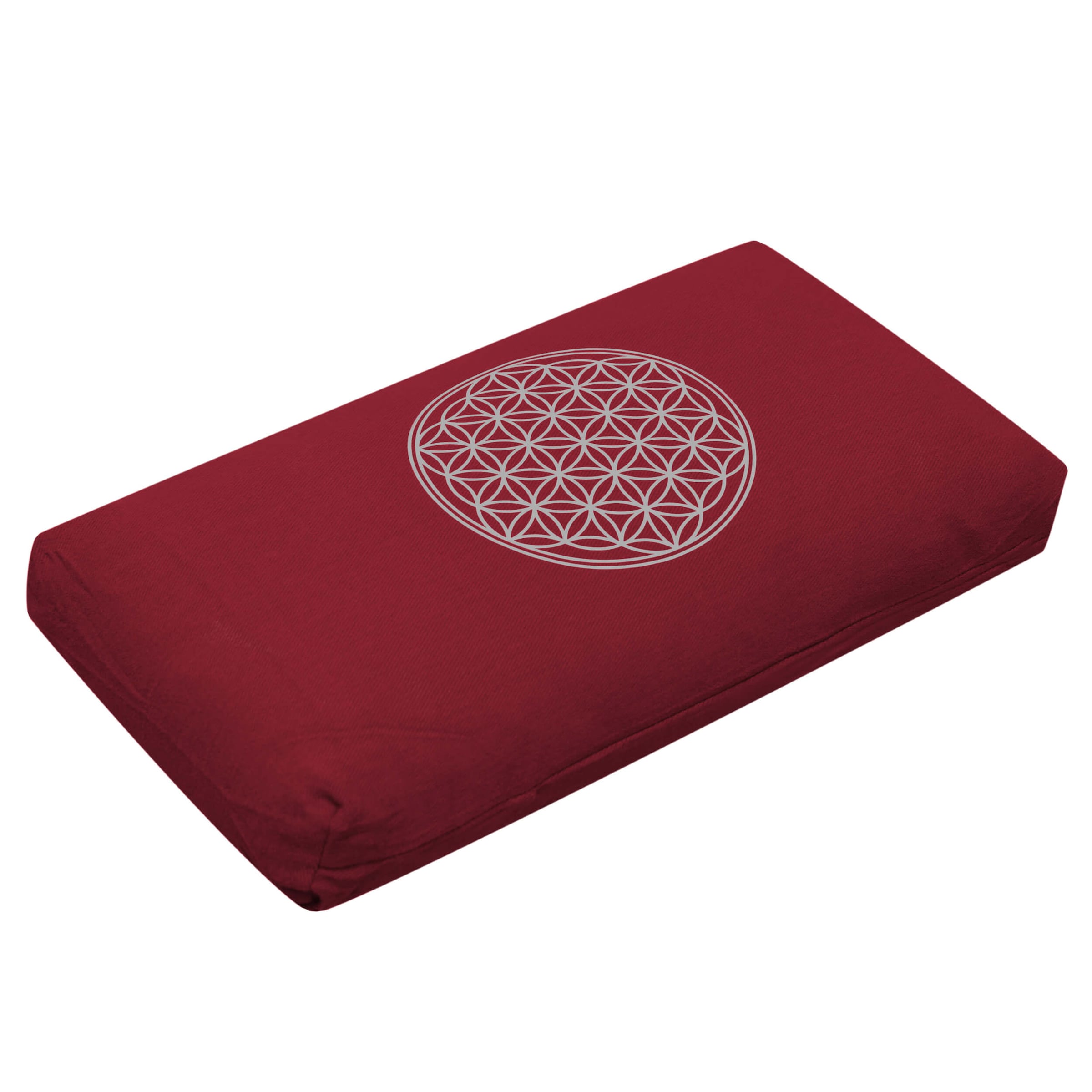 YOGISTAR.COM Pillow in Red: front