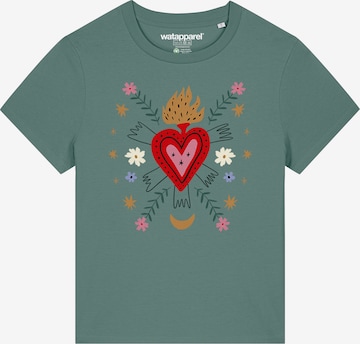 T-shirt 'Love and flex' Watapparel en vert : devant