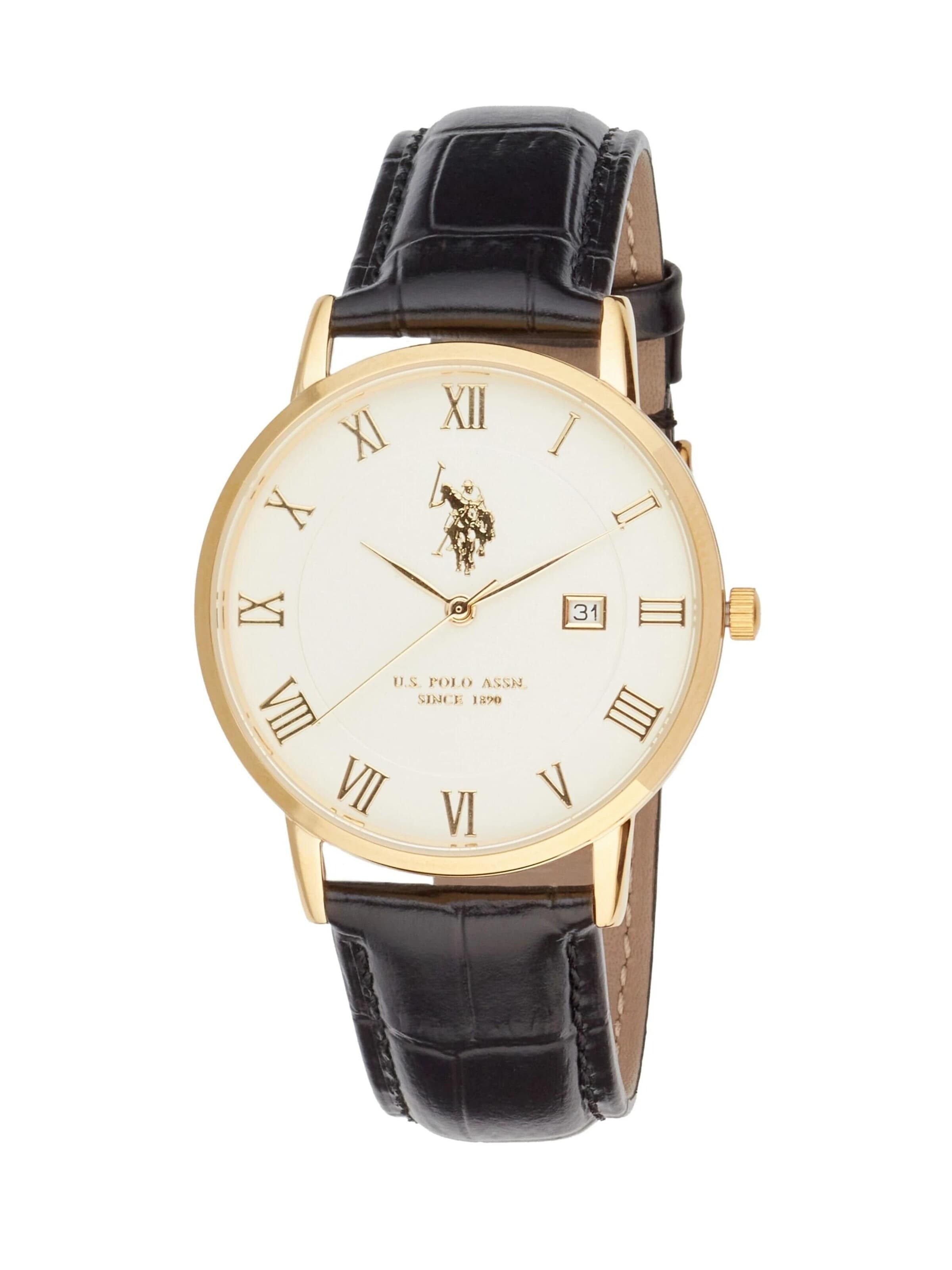U.S. POLO ASSN. Analoguhr 'Daniel'‌‌‌‌‌‌‌‌‌‌ in Grau: Vorderseite