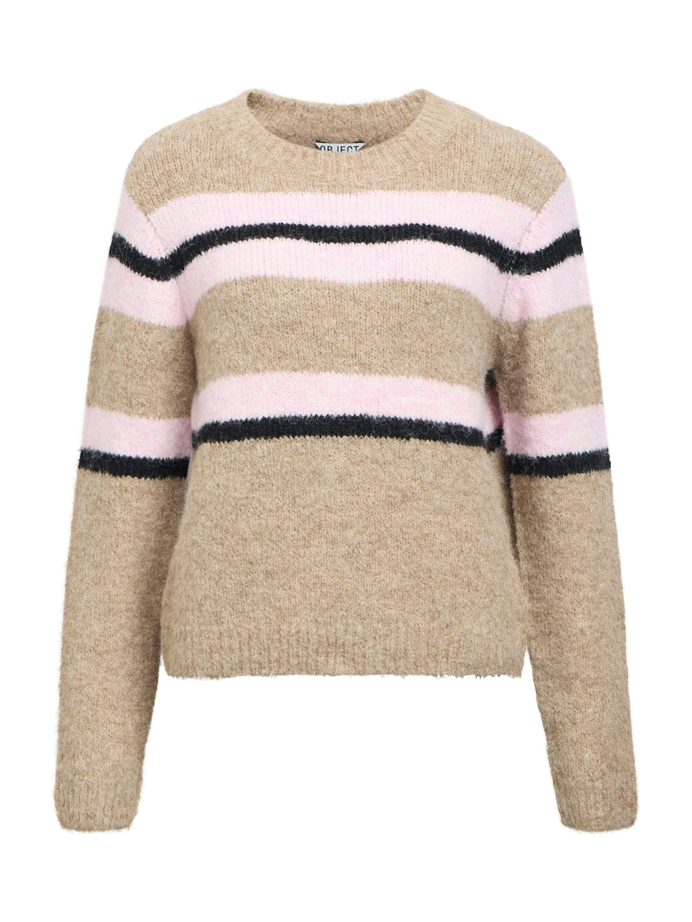 OBJECT Пуловер 'OBJGALIA' в бежово: отпред