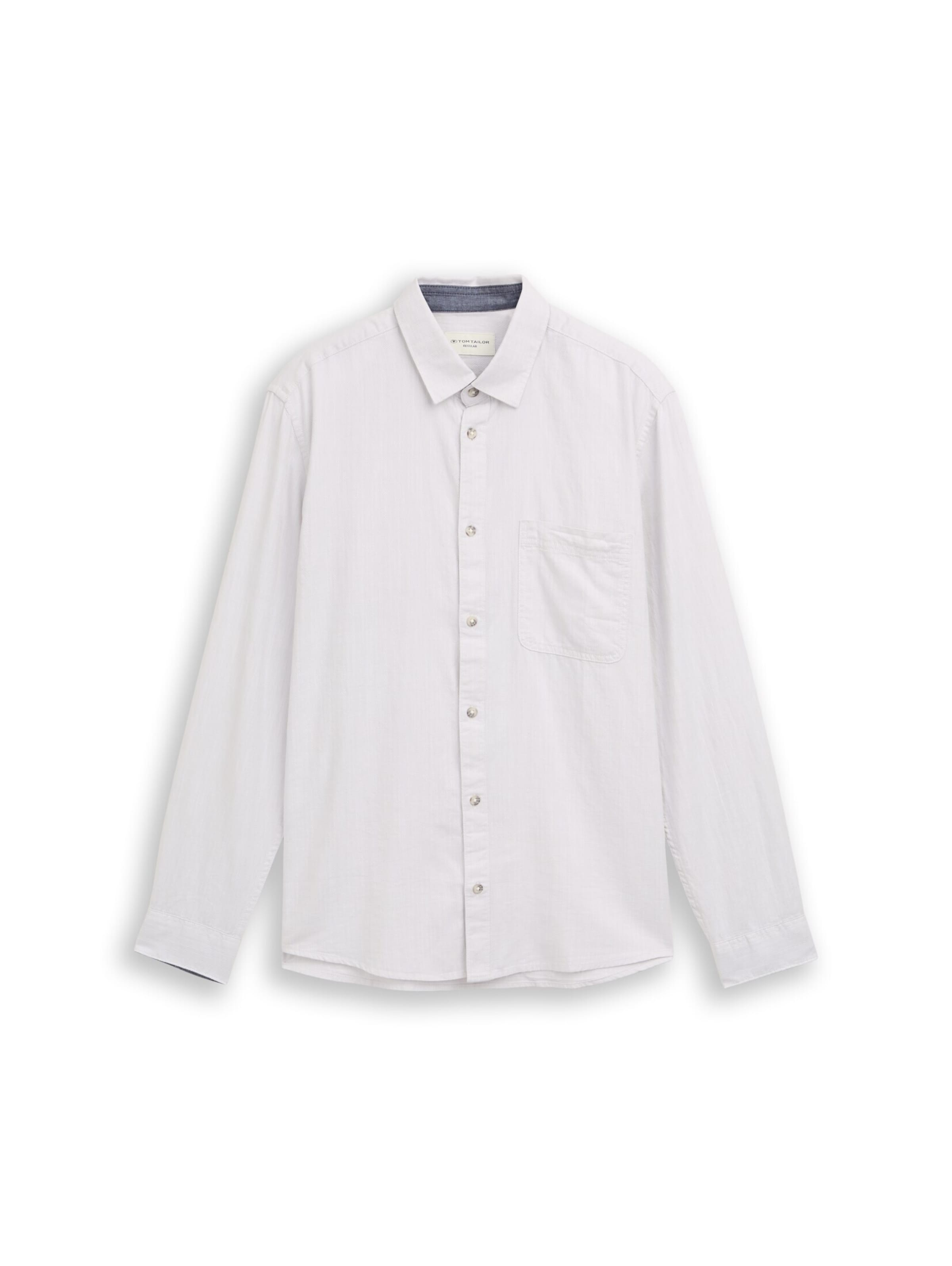 TOM TAILOR Regular Fit Hemd in Weiß: Vorderseite