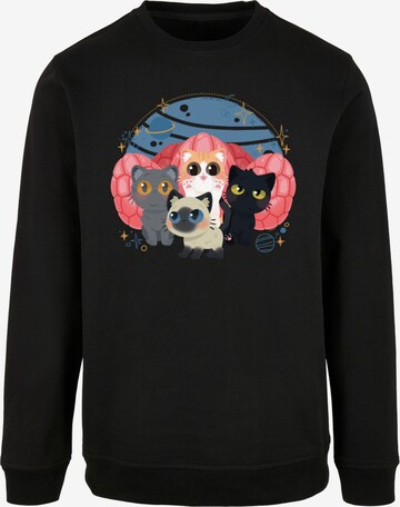 ABSOLUTE CULT Sweatshirt 'The Marvels - Flerkittens Chibbi' in Black: front