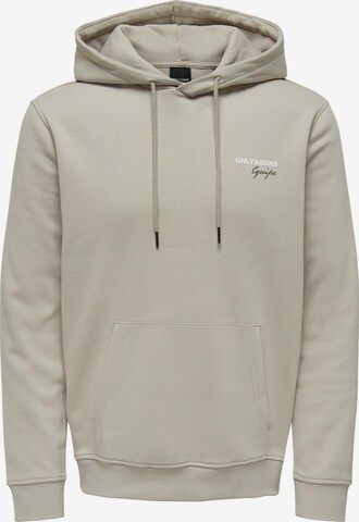 Only & Sons Sweatshirt in Beige: front