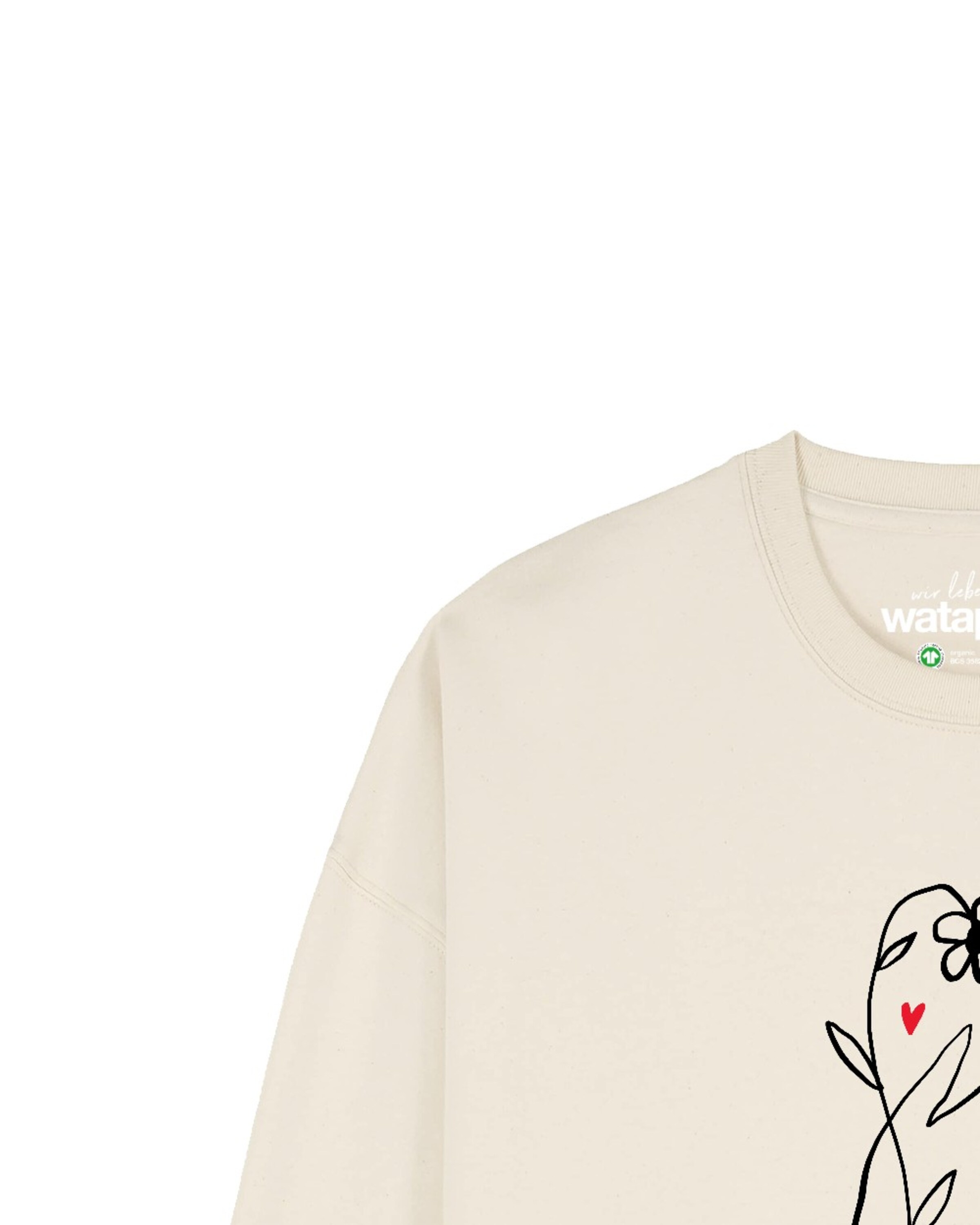 Felpa 'Self love ' di Watapparel in beige
