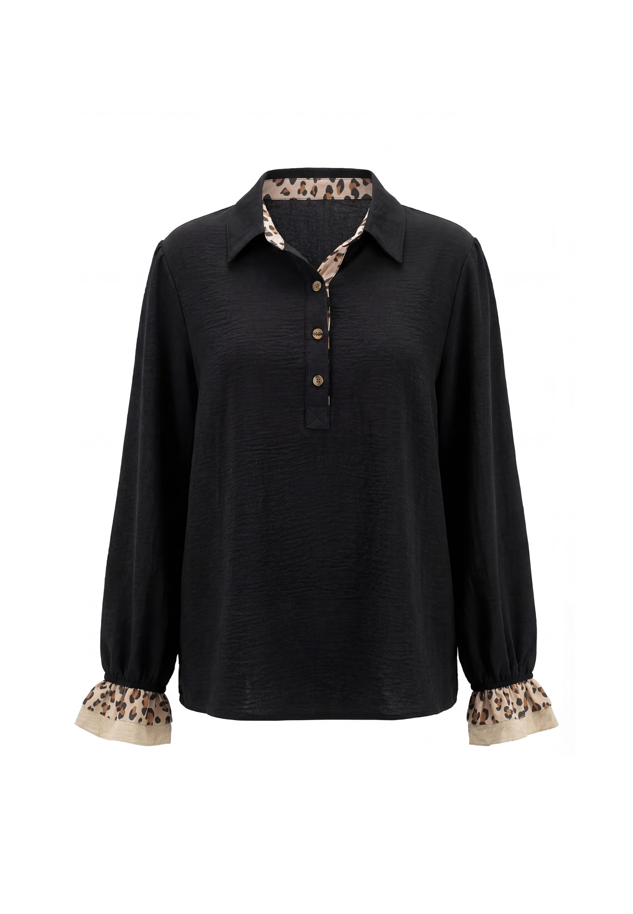 usha BLACK LABEL Blusa en L en negro, Vista del producto