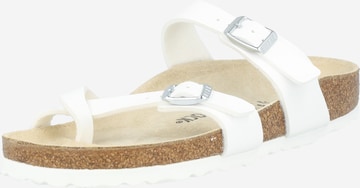 BIRKENSTOCK T-bar sandals 'Mayari' in White: front