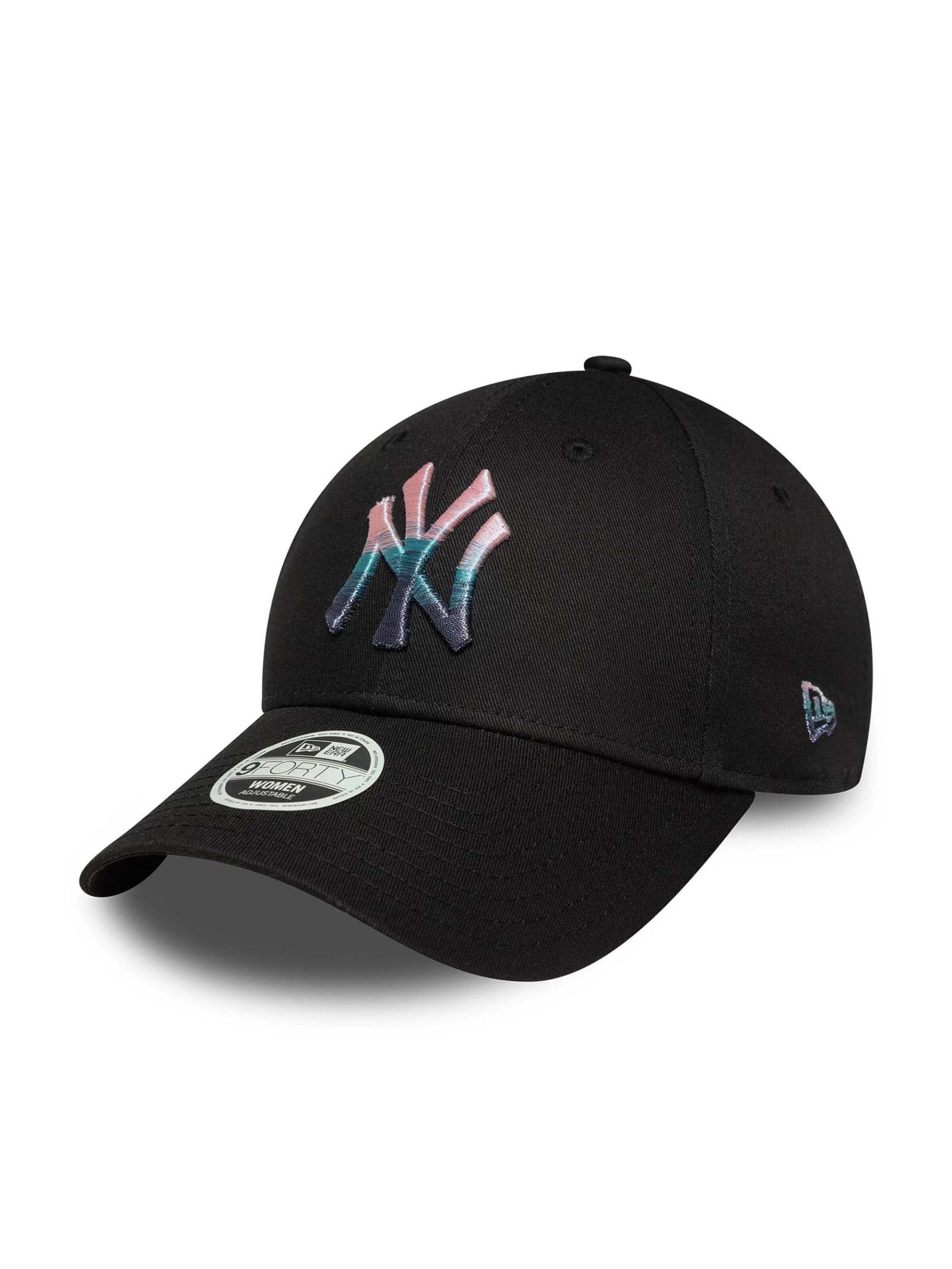 NEW ERA Hat 'Wmns Metallic Logo 9Forty Neyyan Blkipu' in Black: front
