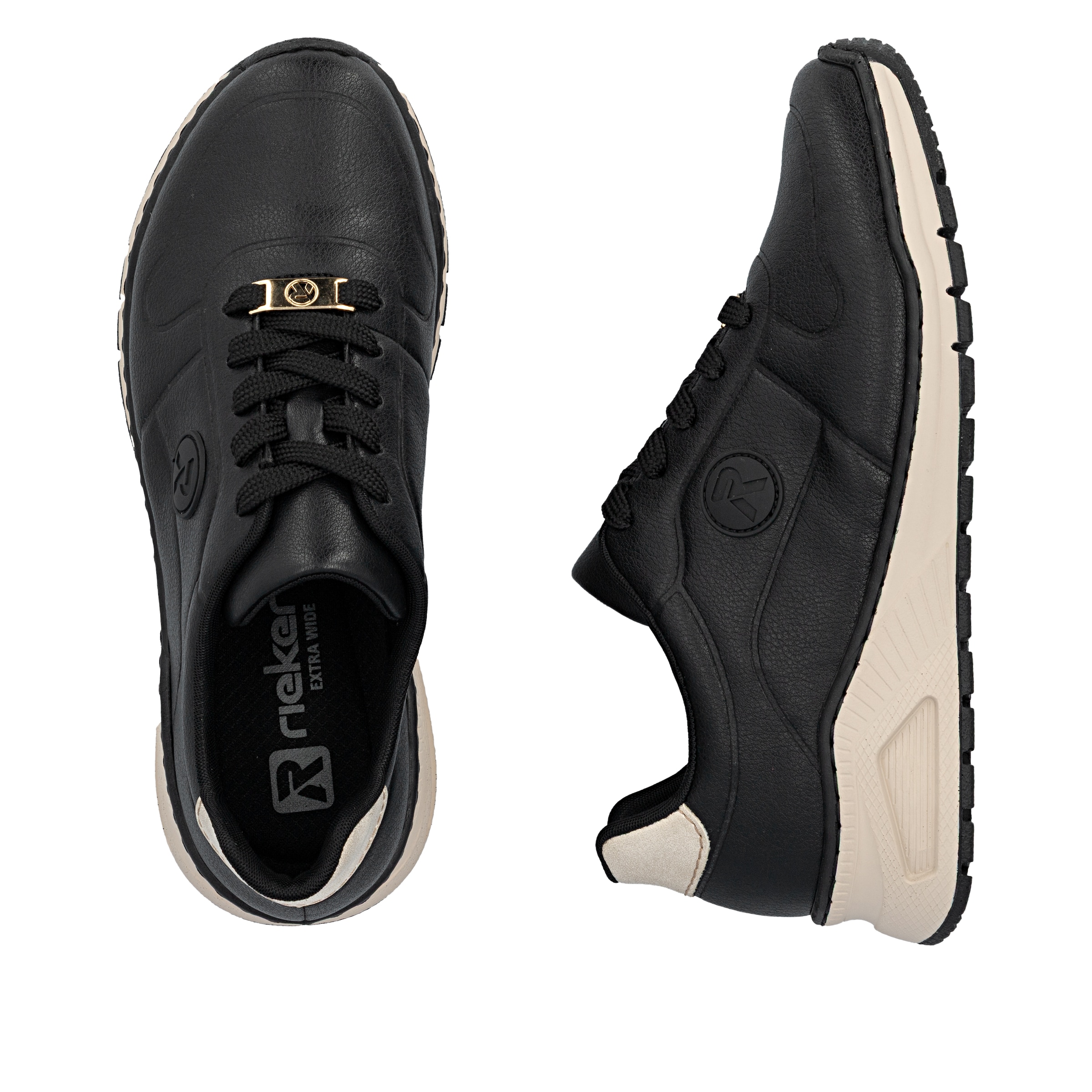 Baskets basses Rieker en noir