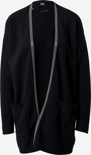 s.Oliver BLACK LABEL Gebreid vest in de kleur Zwart / Zilver, Productweergave