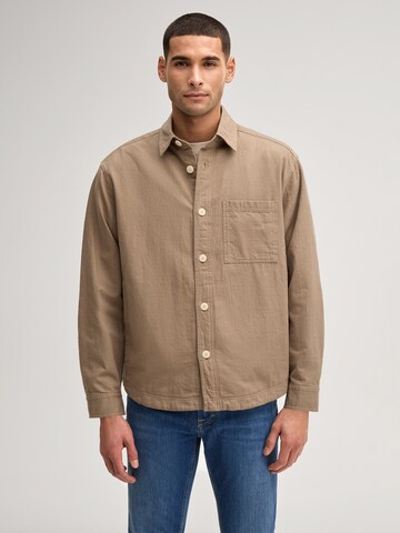 JOOP! Jeans Regular fit Button Up Shirt 'Hadi' in Beige: front