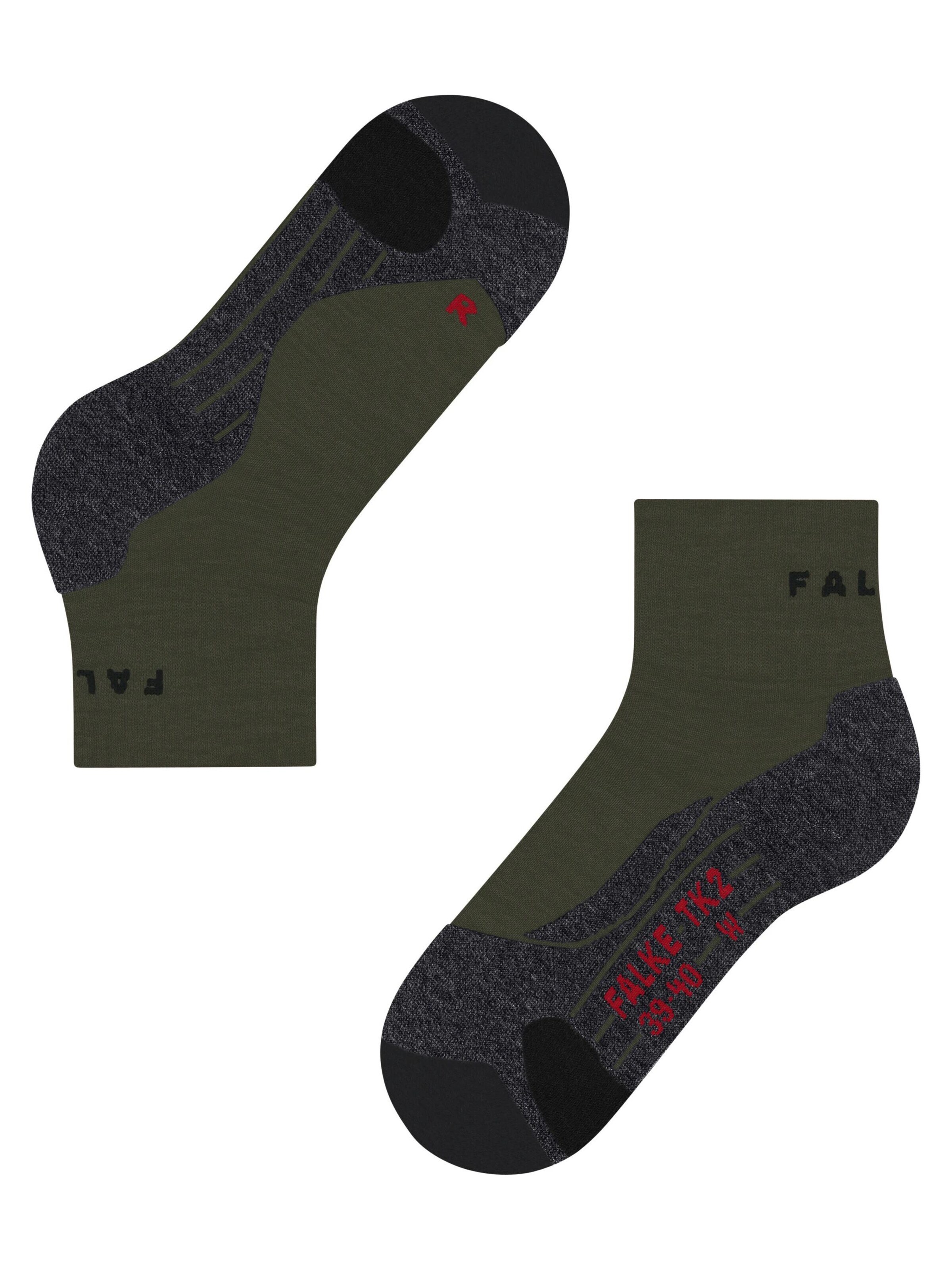 FALKE Sportsocken 'TK2 Explore Short'‌‌‌‌‌‌‌‌‌ in Grün