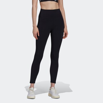 ADIDAS BY STELLA MCCARTNEY Skinny Workout Pants in Black: front