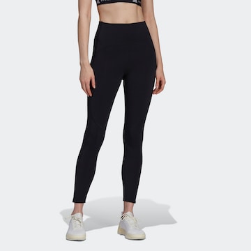 ADIDAS BY STELLA MCCARTNEY Skinny Workout Pants in Black: front