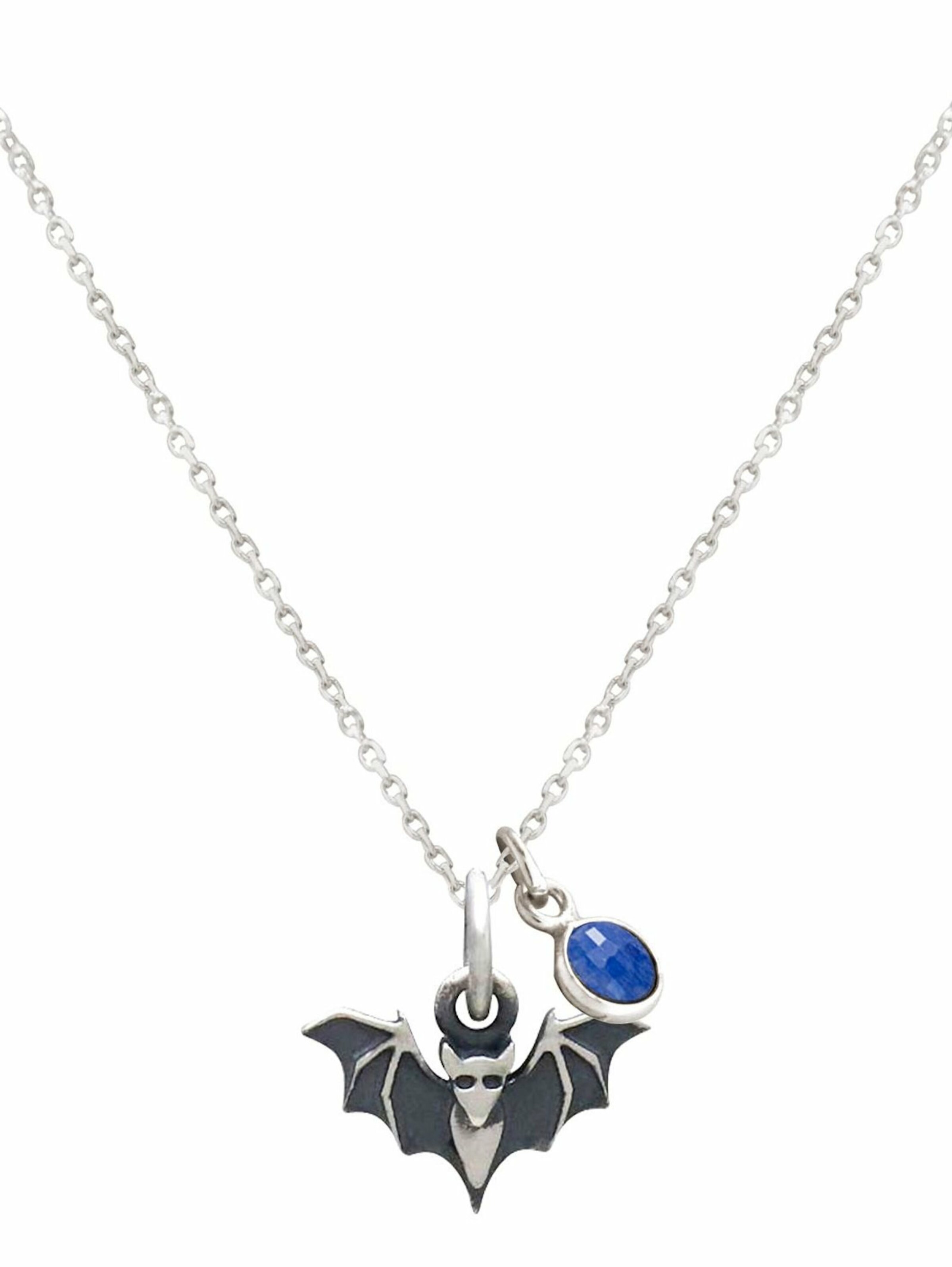 Gemshine Necklace 'BLUE FLEDERMAUS' in Silver
