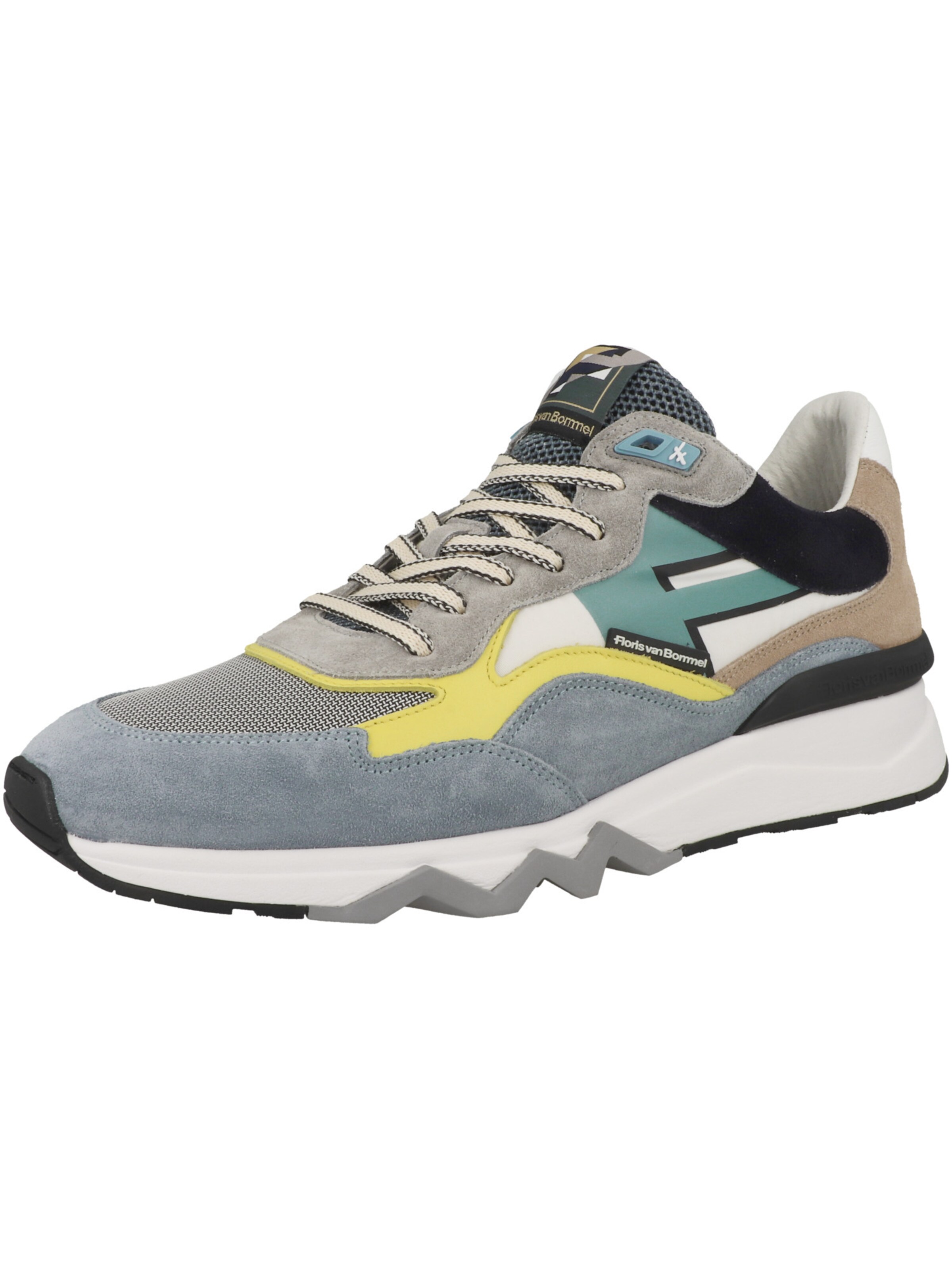 Baskets basses 'De Zager 02.63' Floris van Bommel en bleu : devant