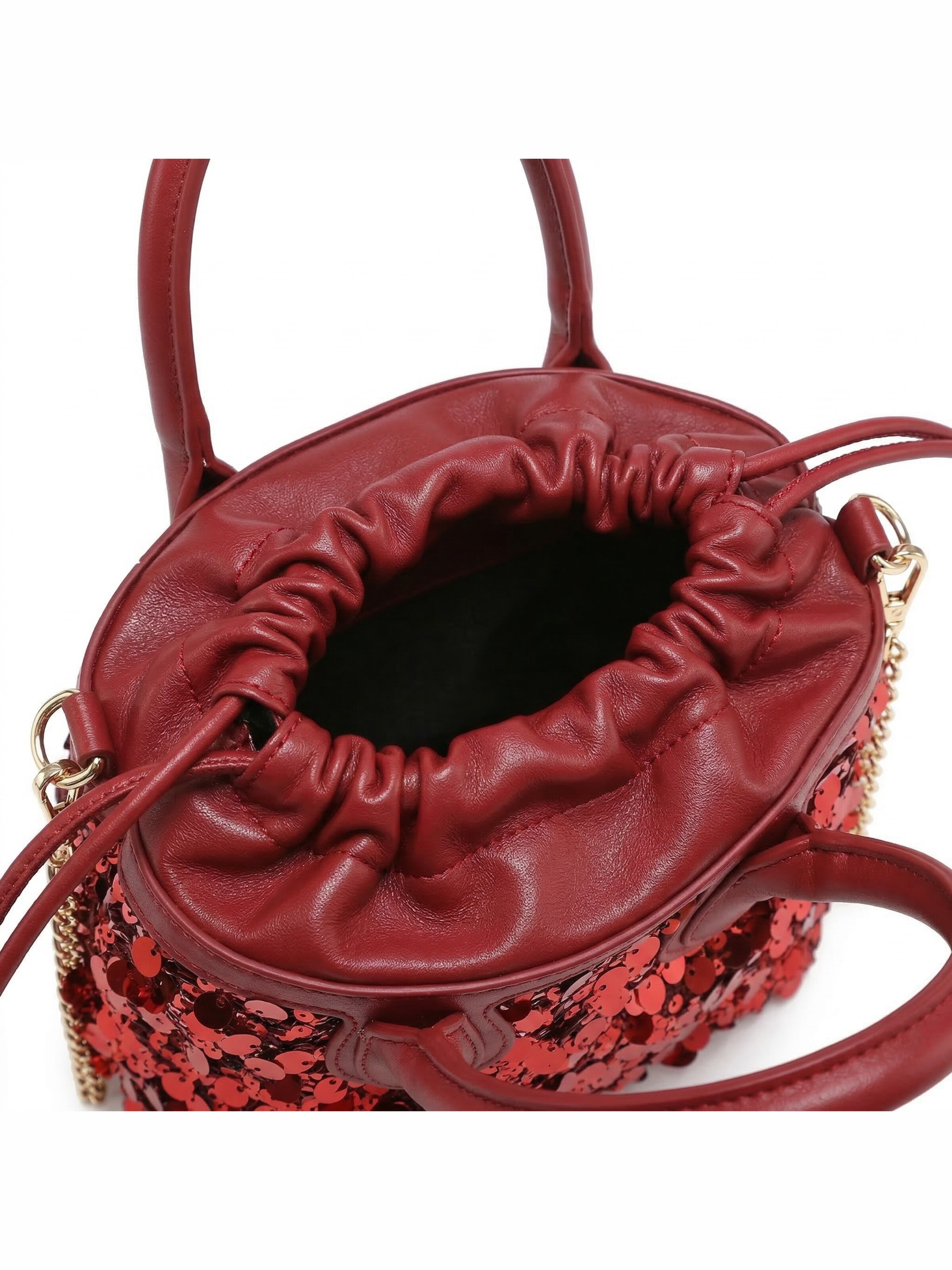 Borsa a tracolla 'Borsa a Tracolla Zefira Plus Donna - Paillettes Glamour Poliestere' di Kassandra in rosso