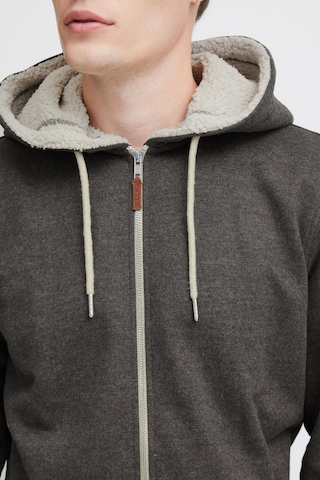 BLEND Zip-Up Hoodie 'Hulker Teddy' in Grey