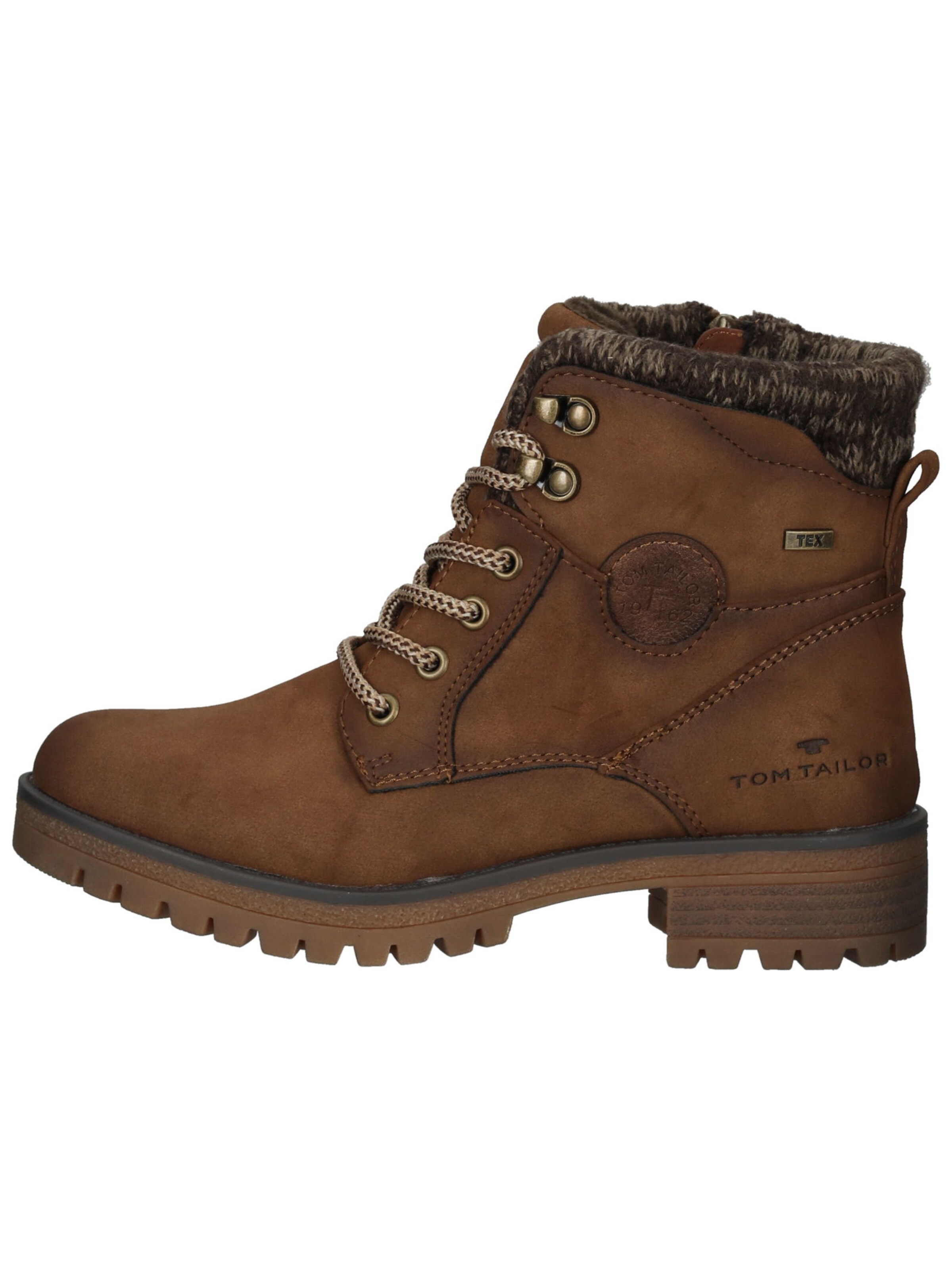 Bottines à lacets TOM TAILOR en marron