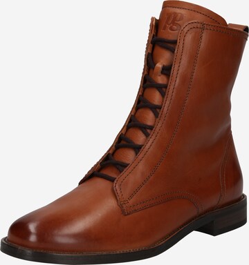 Paul Green Lace-Up Ankle Boots in Brown: front