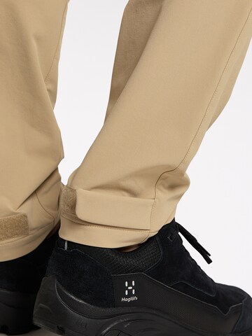 Haglöfs Slim fit Outdoor Pants 'Rugged' in Beige