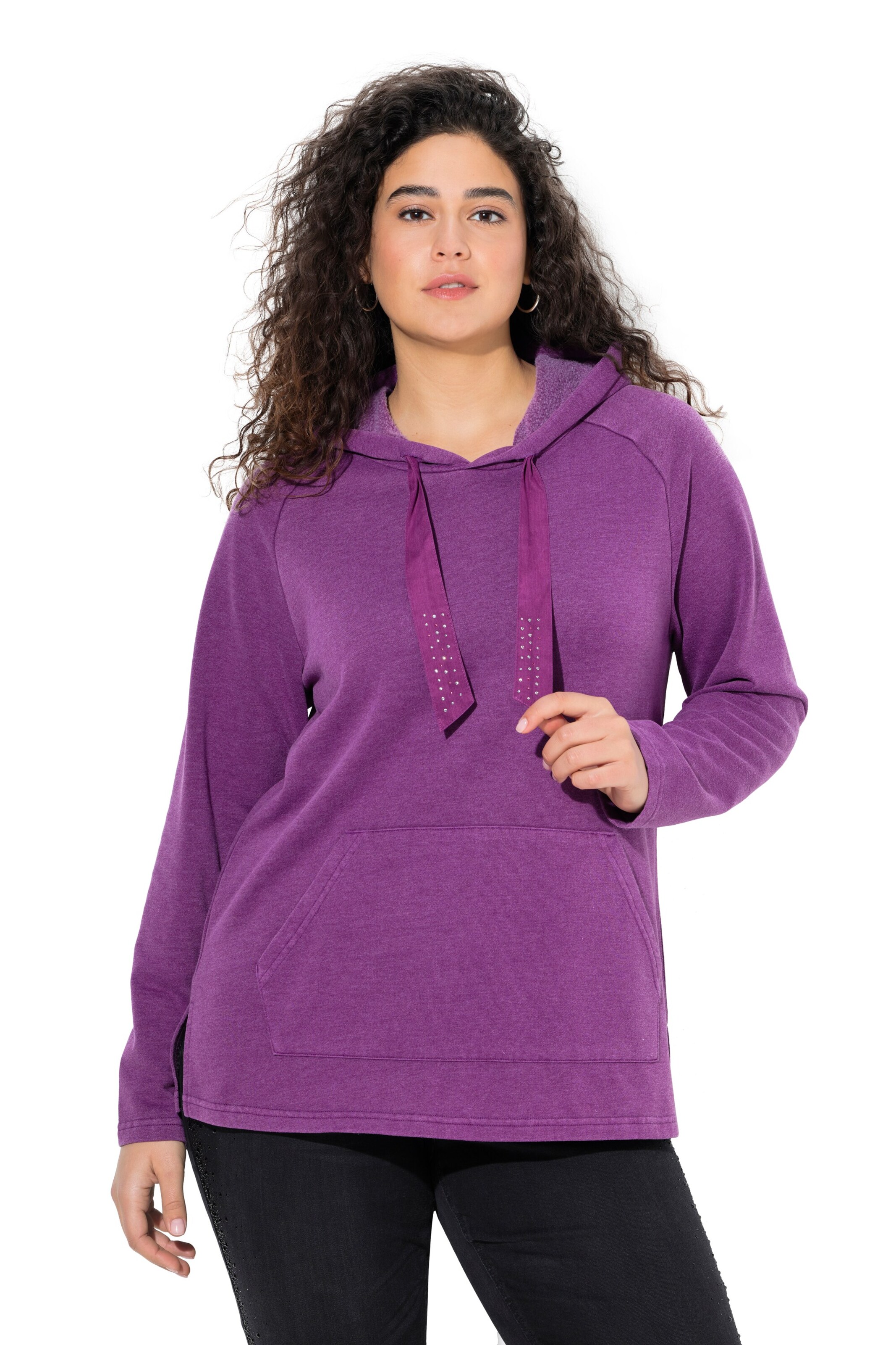 Ulla Popken Sweatshirt in Lila: voorkant