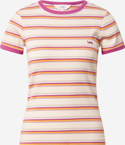 Lee T-Shirts in dunkelbeige / curry / pastellgelb / pitaya / weiß, Produktansicht