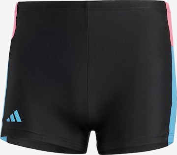 ADIDAS PERFORMANCE Athletic Swim Trunks in Black: front