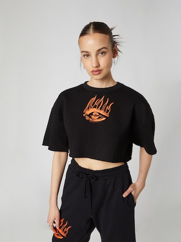 Sweat-shirt 'Lina' VIERVIER en noir : devant