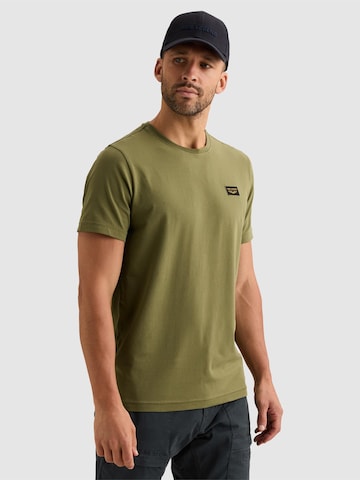 PME Legend Shirt 'American Classic T-shirt in cotton with stretch' in Groen: voorkant