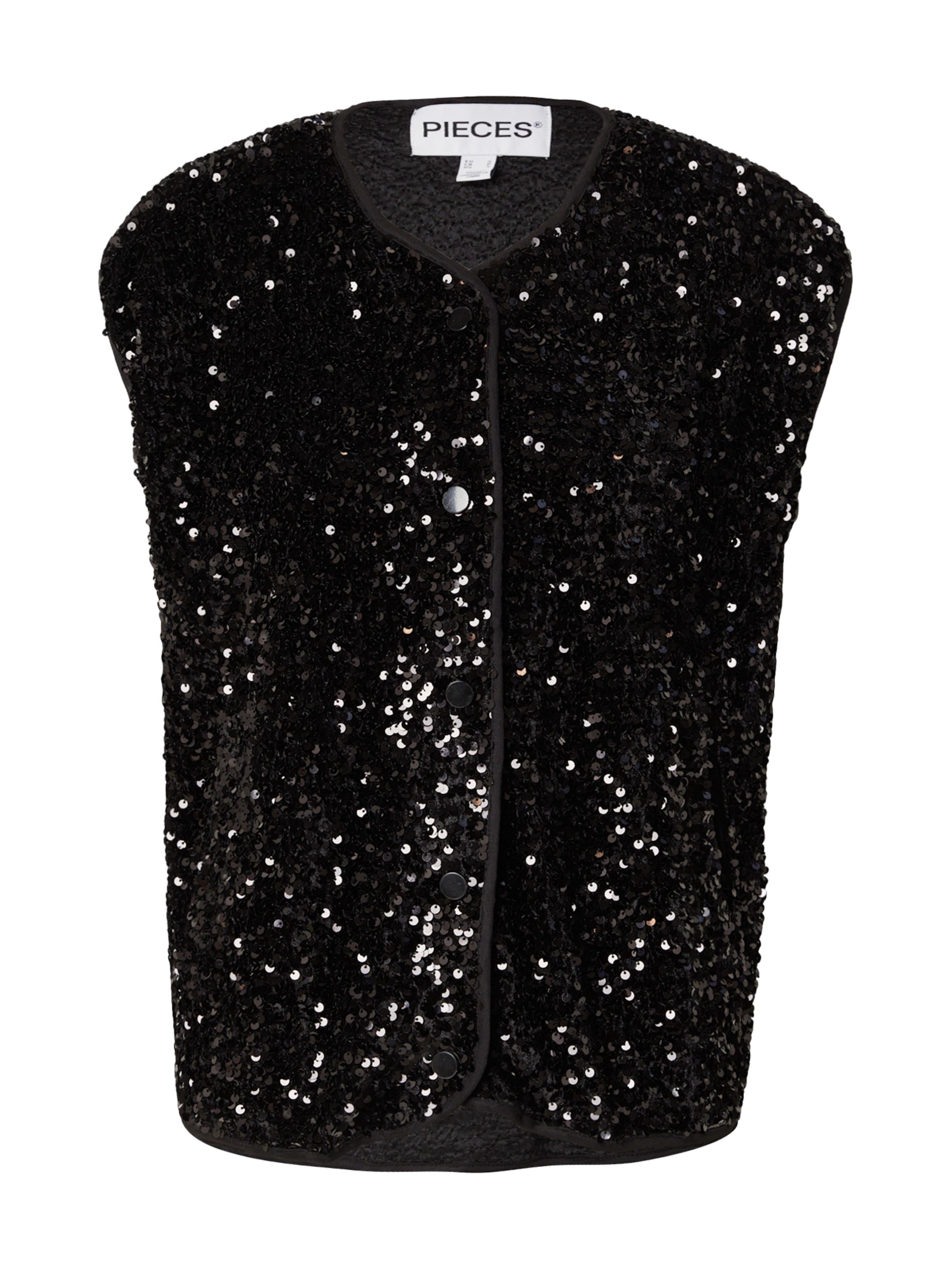 Gilet 'PCKAMMY KATTY' di PIECES in nero: frontale