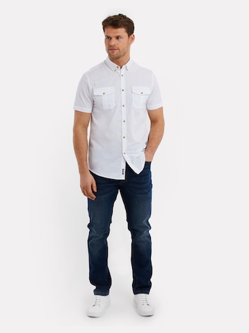 Threadbare Regular fit Button Up Shirt 'Furore' in White