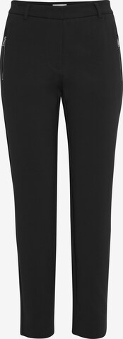 PULZ Jeans Regular Pants 'BINDY' in Black: front