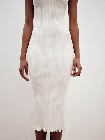 ABOUT YOU x Marie von Behrens Knitted dress 'Flora' in White