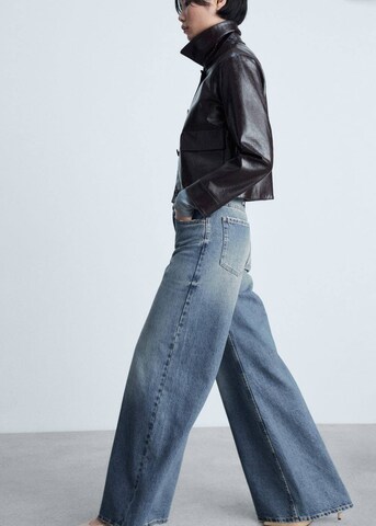 MANGO Wide leg Jeans 'Olivia' in Blauw