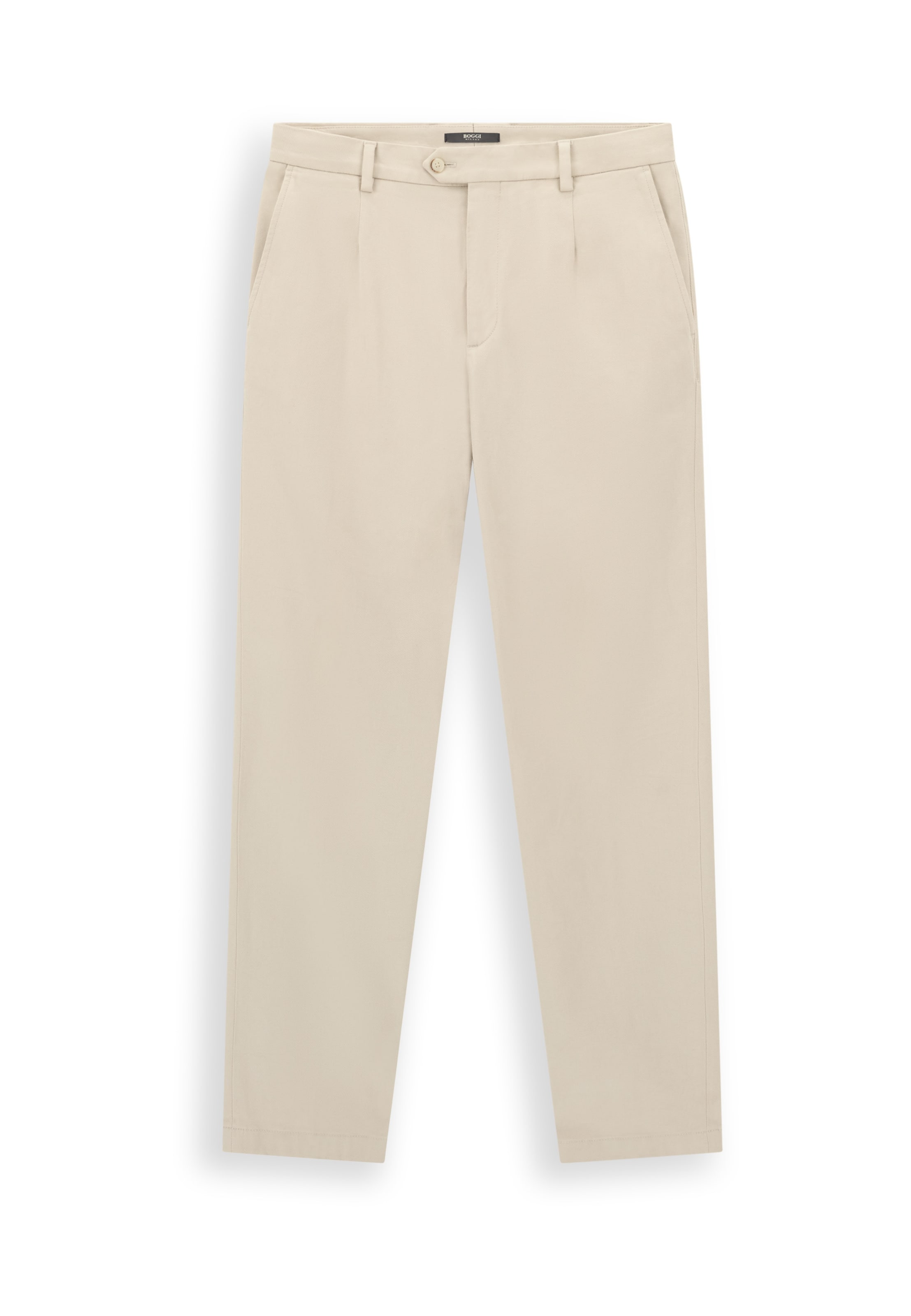 Boggi Milano Slim fit Chino trousers in Brown: front