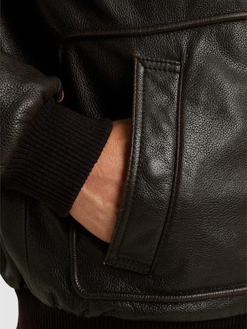 PME Legend Kurtka przejściowa 'Iconic Hudson leather jacket' w kolorze brązowy